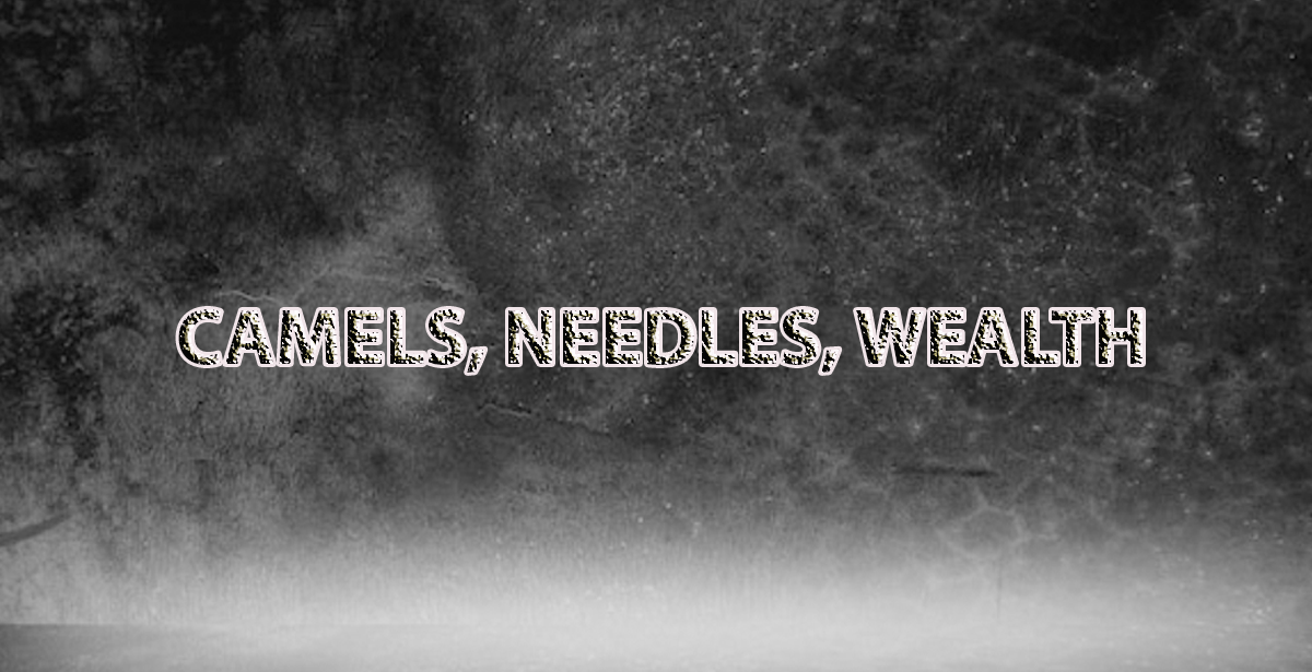 CAMELS, NEEDLES, WEALTH